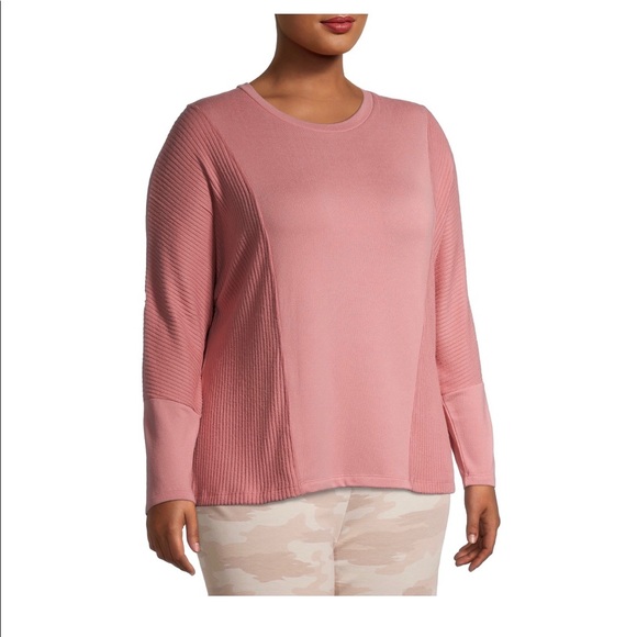 COMO BLU Womens Dolman Sleeve Sweater Size 3X Soft Brushed Knit Pink New - Picture 5 of 6